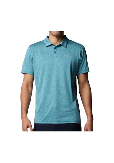 Columbia Hıke Polo Erkek T-shirt Ao3614-364 Turkuaz