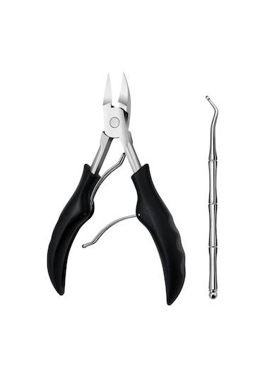 Vkemall Ev Kullanıma Uygun Siyah Çelik Kuru Cilt Kırpıcı Ozyurt Tırnak Kesici Seti - Kolay Kullanım, Dayanıklı Malzeme Siyah