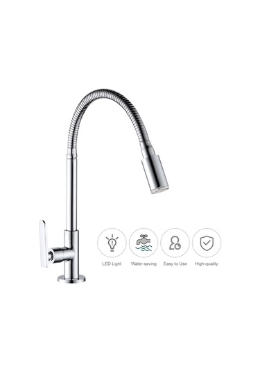 Led Musluk Havalandırıcı 3 Renkli Işık Değişimi Musluk Sprey Başlığı Mutfak Musluğu Su Tasarrufu Nozulu Sprey Banyo Havzası Uzatma Uzatma Çok Renkli