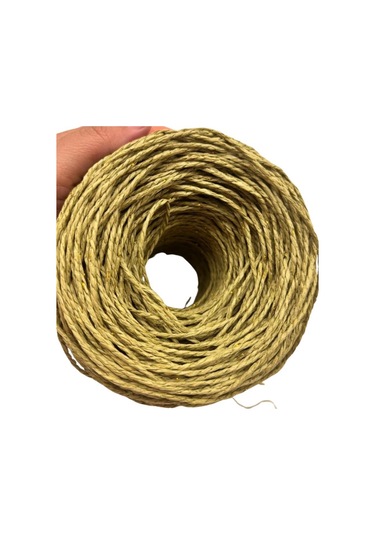 Çanta Aksesuar 100 Gr Sarılmış Kağıt İp Fıstık Yeşili Simli