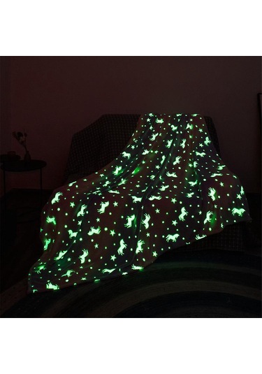 1 Adet Süper Sevimli Peluş Battaniye, Işıklı Battaniye, Yatak Ve Kanepe İçin, Yumuşak Ve Hafif - 150 X 200 Cm Tfrf Diğer