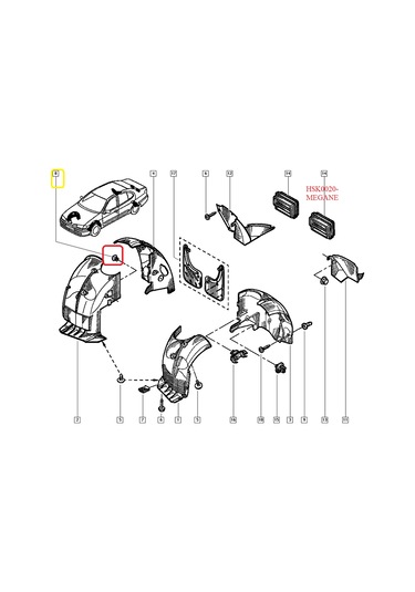 Dacia RENAULT DAVLUMBAZ Klips 7703081188 10 adet HSK0020