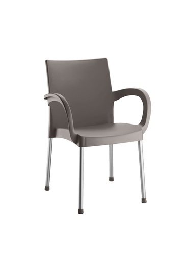 Holiday Sümela Metal Ayaklı Kollu Sandalye Gri