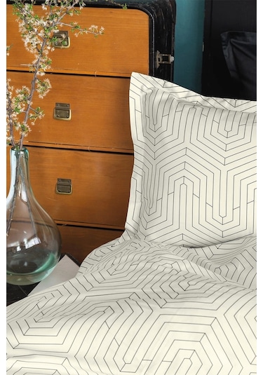 Strada White 210 Tc 83 Tel Pamuk Saten Nevresim Takımı Tek Kişilik