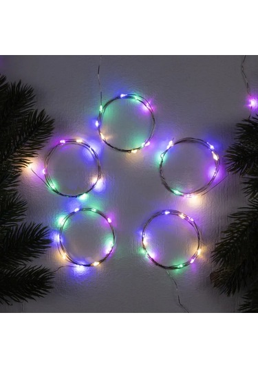 Luazon Lighting Pille Çalışan Radyatör Işığı, 5 Adet Set 178235767 Beyaz