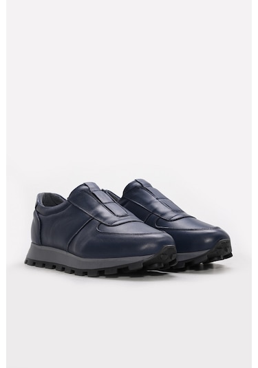 Fast Step Hakiki Deri Erkek Casual Ayakkabı 154ma708-1 Lacivert