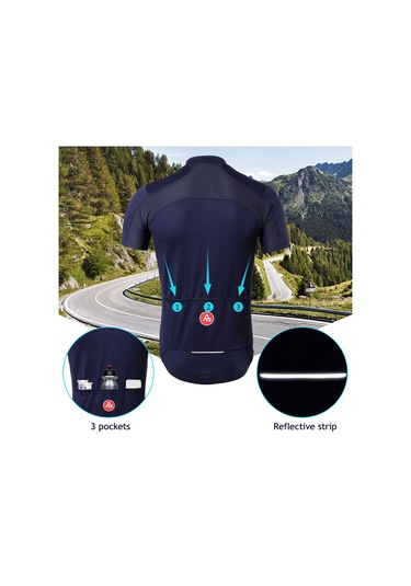 Arsuxeo Erkekler Kısa Kollu Hızlı Kuru Bisiklet T-shirt Koşu Xl Yeşil