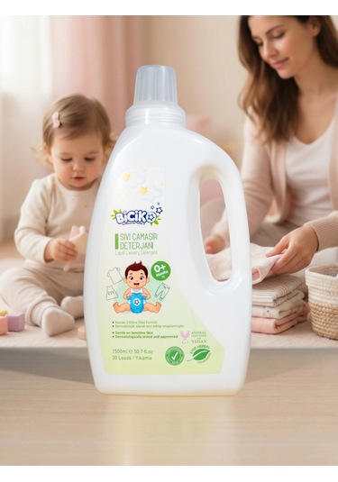 Biciko Doğal Çocuk Sıvı Çamaşır Deterjanı %100 Organik Vegan