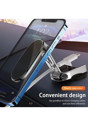 Liangmei Manyetik Araç Telefonu Tutucu Montaj Katlanır Mıknatıs