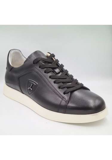 Libero 4704 Siyah Hakiki Deri Erkek Günlük Sneaker Ayakkabı Siyah
