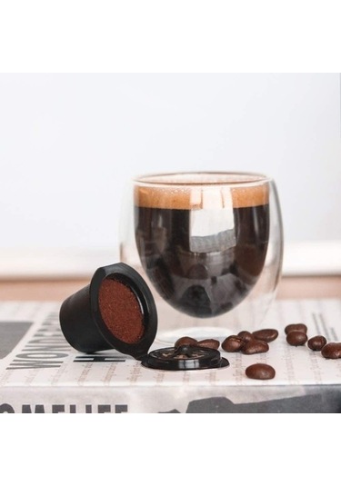 Metabagua 5 Adet Kahve Filtreleri Paslanmaz Çelik Makine Doldurulabilir Kahve Kapsülü Pod Damlatıcı Sepet Bardak Cafeteira 6ajoıl Siyah