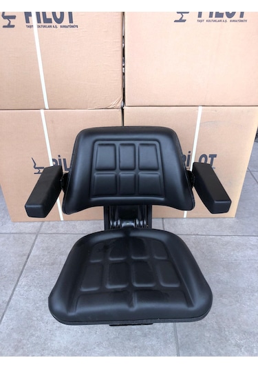 Pilot Traktör Koltuk Kollu Et62 Traktör Koltuğu Pilot Siyah Renk