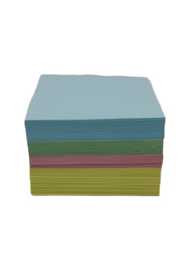 Umur 3 Adet Renkli Küp Blok 8 x 8 CM 500 x 3'lü