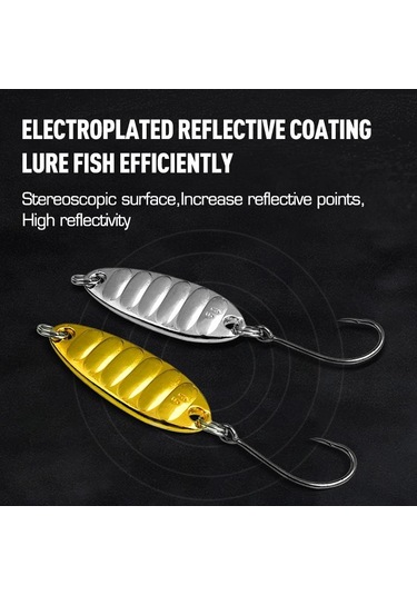 Krallık 1.5g 2.5g 3.5g 6 Adet/grup Balıkçılık Yem Metal Kaşık Cazibesi Yansıtıcı Kaplama Alabalık Bas Küçük Sert Pul Spinner Kaşık