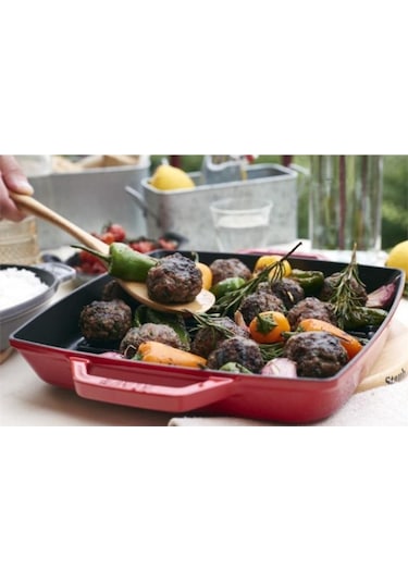 Staub La Cocotte Izgara Tava | Döküm Demir | 33 CM | Kiraz