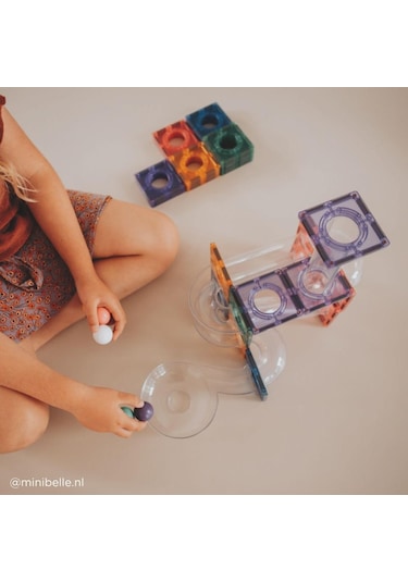 Cleverclixx Ball Run Creative Pack Manyetik Bloklar, Pastel 70 Parça