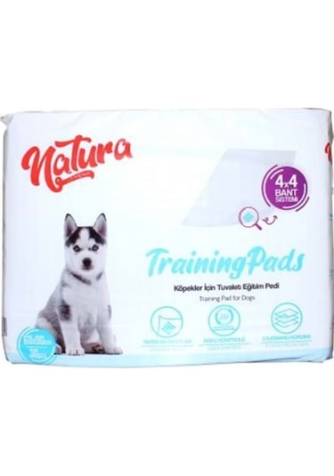 Natura Köpek Eğitim Çiş Pedi Kaydırmaz Bantlı 60 x 90 CM 10'lu
