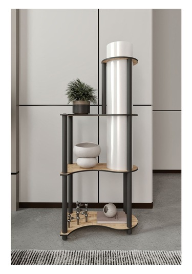 Ravilo Estilo Dor Dekoratif Raflı Lambader Meşe