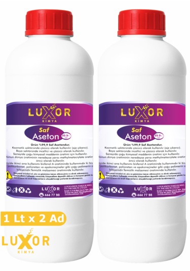 Luxor Kimya  2 lt. Saf Aseton Oje Çıkarıcı Oje temizleme 2 x 1 L
