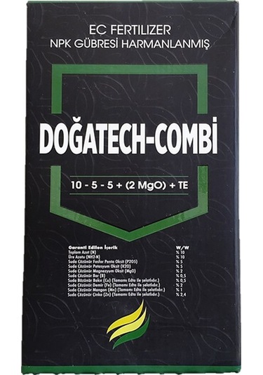 Doğatech Combi 10-5-5 + 2MgO + Mikro Element Yaprak Gübresi 1 KG