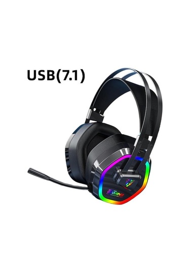 Novahub Queed Arjantın Usb 7.1 Bt Mikrofonlu Oyuncu Kulaklığı - Siyah