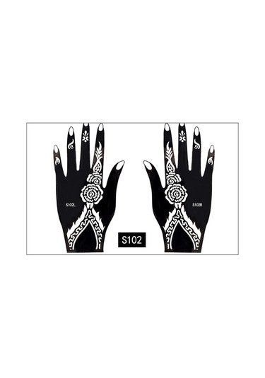 Yaozixa Eller İçin Çiçek Desenli Gösterge Şablonu, Pvc Materyal, Yeniden Kullanılabilir, S102 Numara, Sol Ve Sağ El Seti