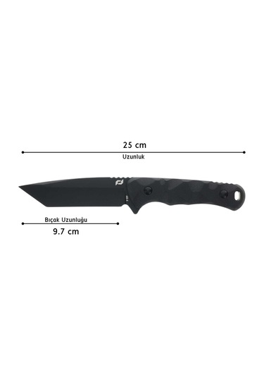 Schrade Usa Regıme Tanto Fixed Blade Aus-8 Çelik Kamp Bıçak 1182619 Siyah
