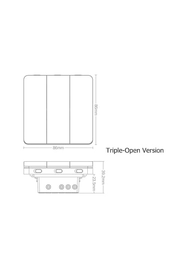 Kosona Yeelight Akıllı Geleneksel 3-kanal Anahtar Ylkg14yl - Ac250v/16a, Abs Malzeme, Beyaz, Akıllı Ve Geleneksel Mod