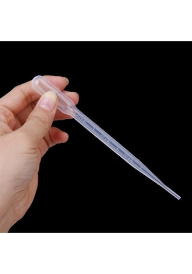 500 Adet - 3ml Plastik Pastör Pipet, Taksimatlı Likit Pipeti