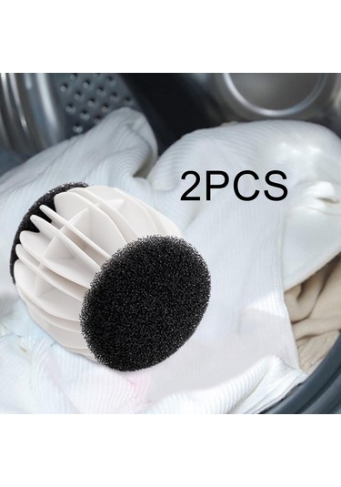 Homyl 2 Adet Çamaşır Karıştırma Topları Temizleme Topları Beyaz Siyah