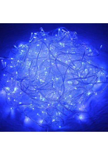 Sones 30m Su Geçirmez Ip44 Dize Dekorasyon Işığı, Noel Partisi İçin, 300 Led, 8 Fonksiyonlu Kontrol Ünitesi İle Mavi Işık, 220-240v, Ab Fişi Diğer