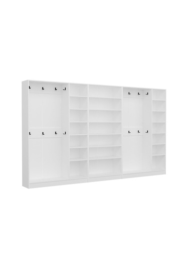 Minar Kale210 8 Kapaksız 4 Bölme Raf Portmanto Beyaz