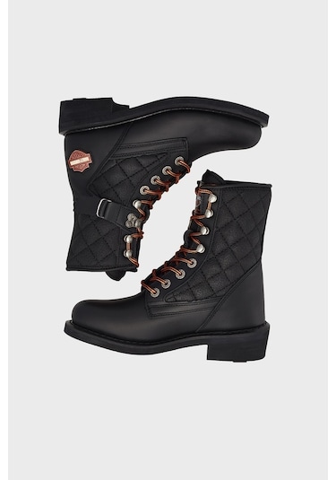 Harley Davidson Kadın Bot 025G100078 Siyah Deri Siyah