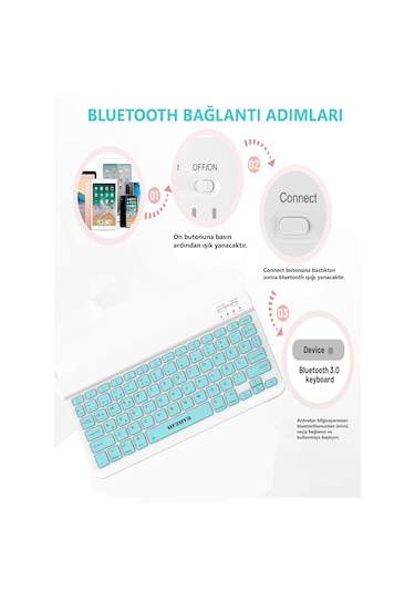 Urzuva Mk-23 Kablosuz Klavye Mouse Bluetoothlu Slim