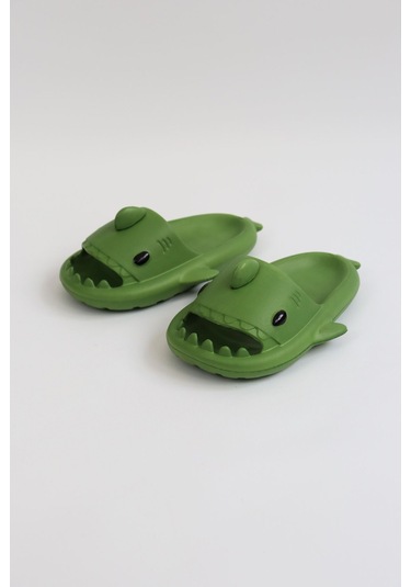 Wagoon Wg500 Köpekbalığı Haki Unisex Tam Ortopedik Terlik Shark Slides Haki