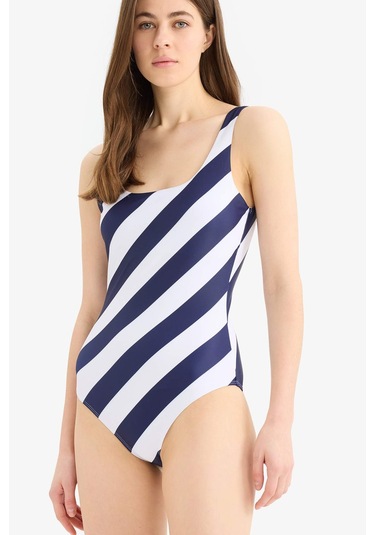 Defacto Regular Fit Çizgili Mayo-fall İn Love A9457ax25smnv30 Lacivert