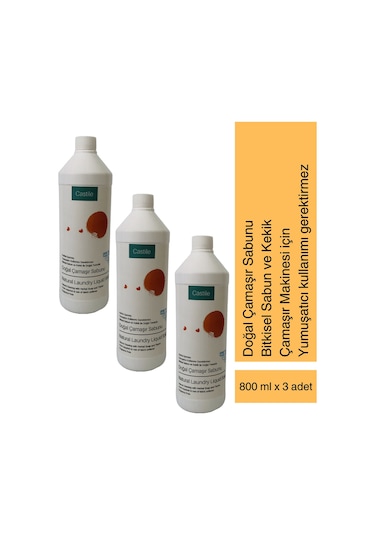 Castile Doğal Çamaşır Sabunu 3 x 800 ML