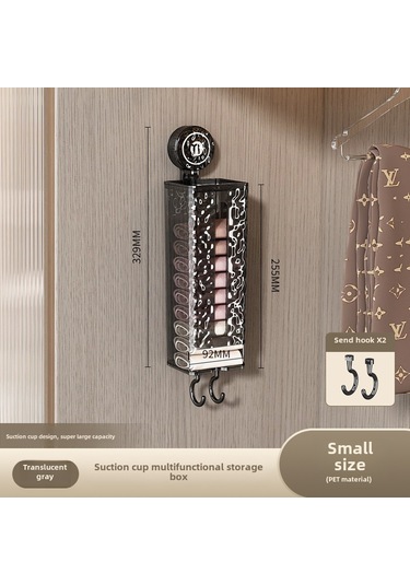 Şeffaf Gri Küçük İç Çamaşırı Saklama Kutusu, Çekmece Tipi Duvara Monte Renkli