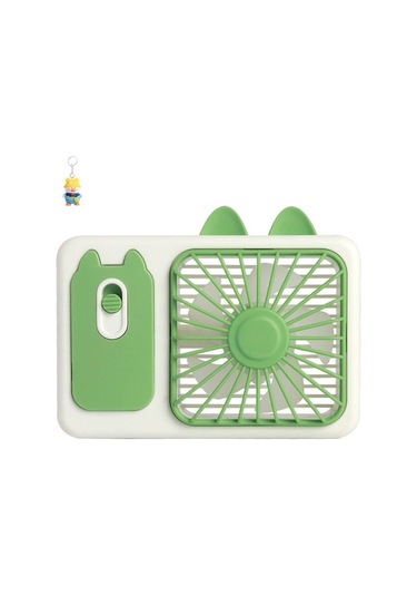 Karikatür Tavşan Masaüstüküçük Fan Usbşarj Edilebilir El Elektrikli Fan Rüzgar Yönünüyukarıve Aşağı Ayarlamak Lo4wze Açık Yeşil