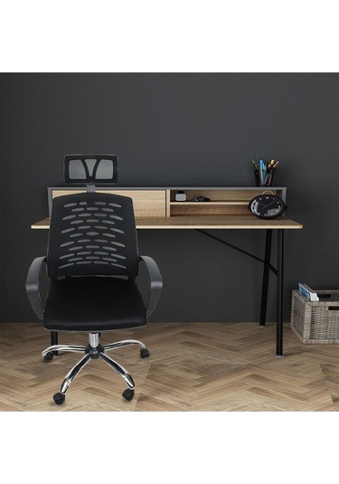 Koltukstilim Berlin Medium Fileli Müdür Koltuğu Siyah