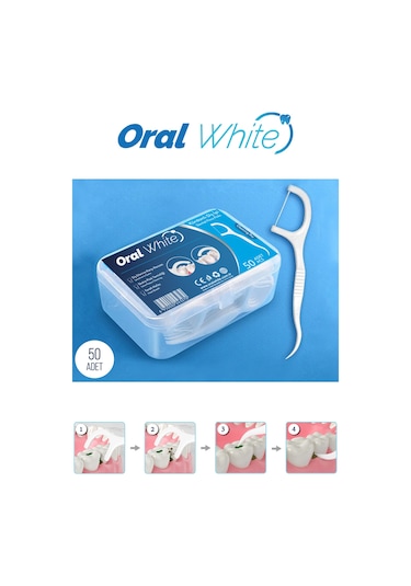 Oral White Cleaning Pro Diş İpi Sade 50'li