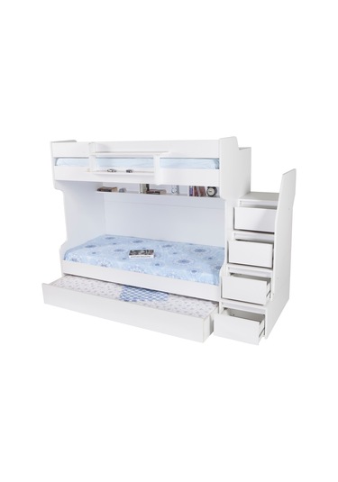 Setaymobilya Ranza, Cesur Beyaz Ranza + 2 Adet Comfort Yatak, Setay Genç Odası