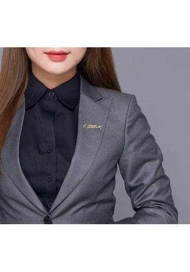 Atatürk İmzalı Yaka Rozeti Gümüş