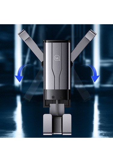 Zj058 Araba Tam Otomatik Gizli Çift Kollu Hava Çıkışı Yerçekimi Braketi Siyah