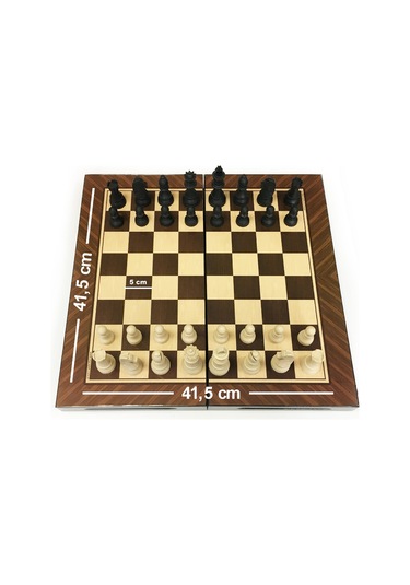 Star Antik Ceviz Tavla Ve Satranç Takımı