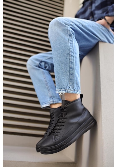 Knack Yüksek Taban Ayakkabı C 030 Siyah Siyah Taban 001
