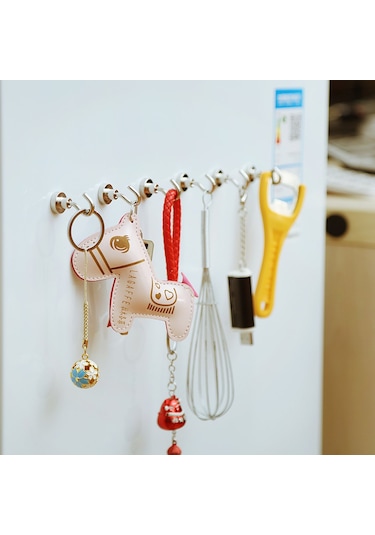 10 Adet 16 MM Pot Mıknatıs - Güçlü Neodyum Askı Kanca Mıknatıs N11.6991