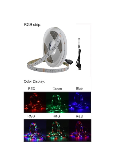 Alkese Renkli (Rgb) Tv Arkası Şerit Led Işık Dekoratif Led Lamba