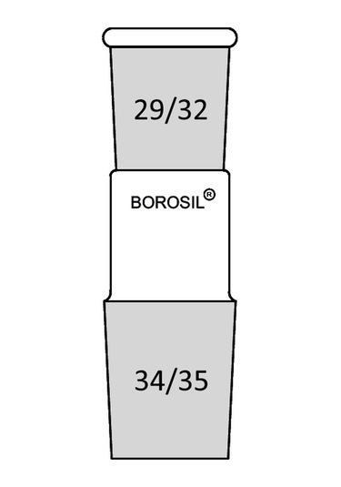 Borosil Cam Küçültme Adaptörü 29 32 - 34 35 Şilifli
