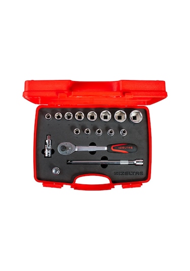 İzeltaş 1113 1/2 Altı Köşe Lokma Anahtar Takımı 17 Parça 1113002017